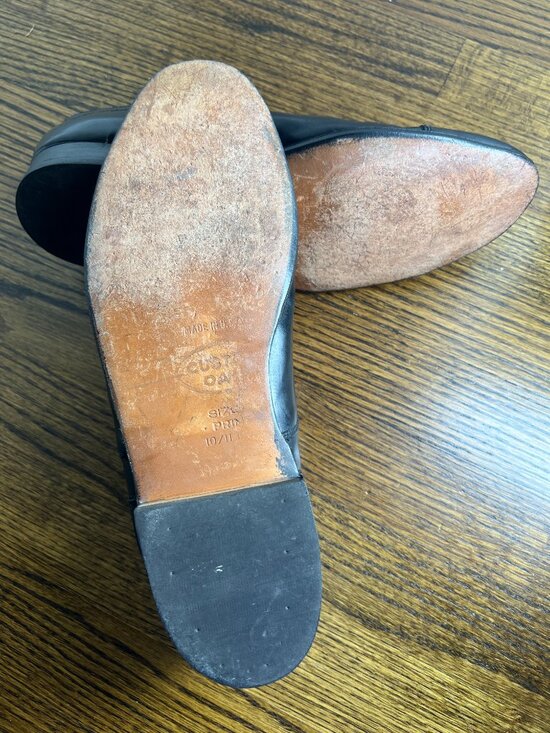 Vintage Dexter Mens Size 12 Black Leather Wingtip Lace Up Dress Shoes main image 6
